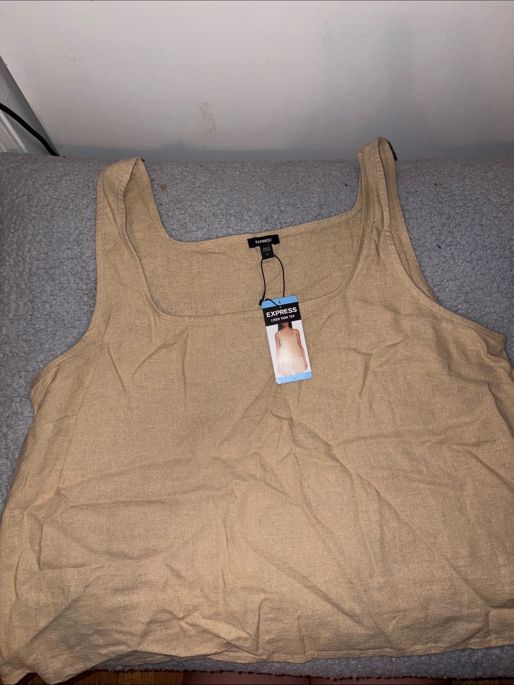 NWT Express Women's Square Neck Linen Tank Top